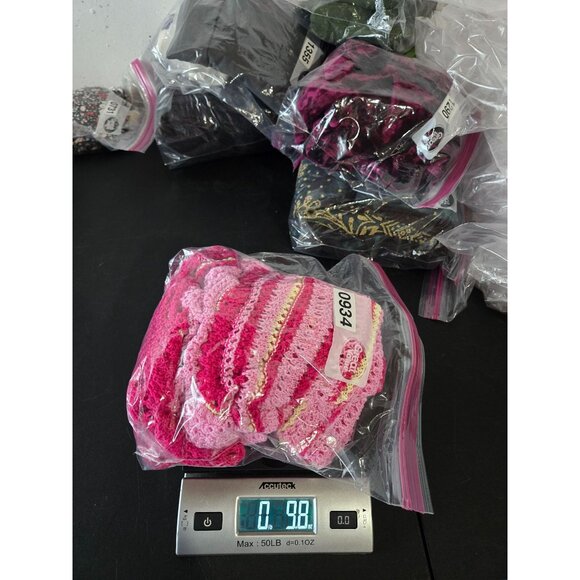 Shein Pink Crochet Halter Mini Dress Size Large Cut Out Festival Summer Hippie - Picture 9 of 9